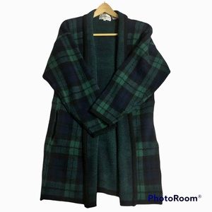 Vintage🤩Amazing!! Oversized Plaid Sweater, 80’s Nerdy, Shoulder Pads - Sz Small